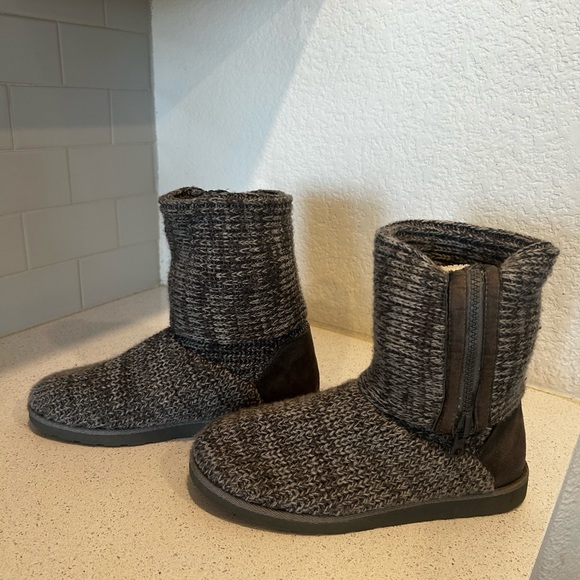 Gray Sweater Boots - Picture 2 of 7
